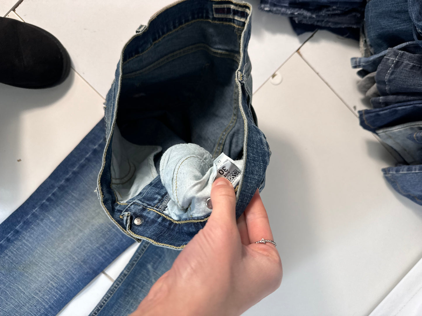 Lågmidjade jeans stl: S