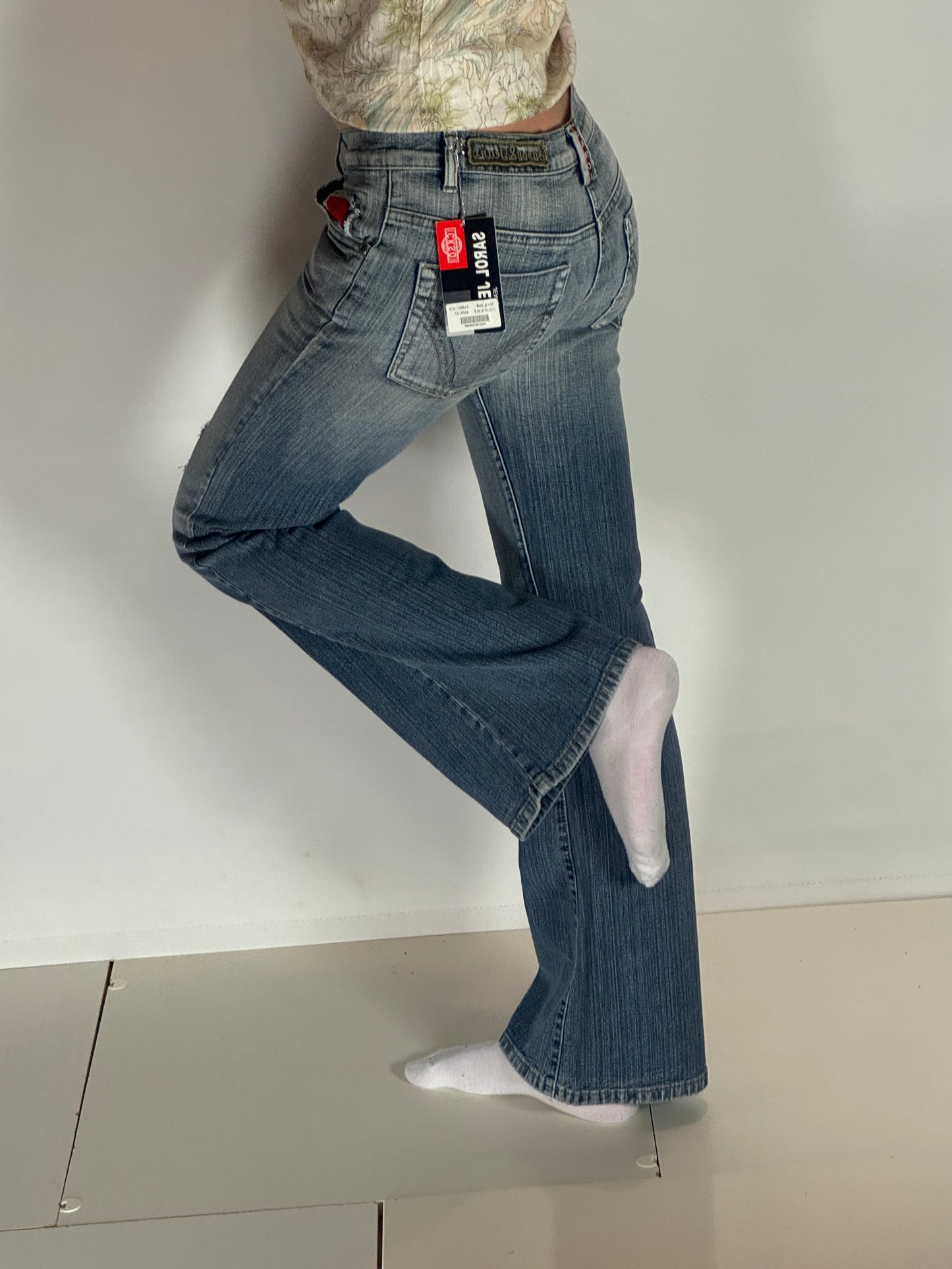 Lågmidjade jeans–stl: XS