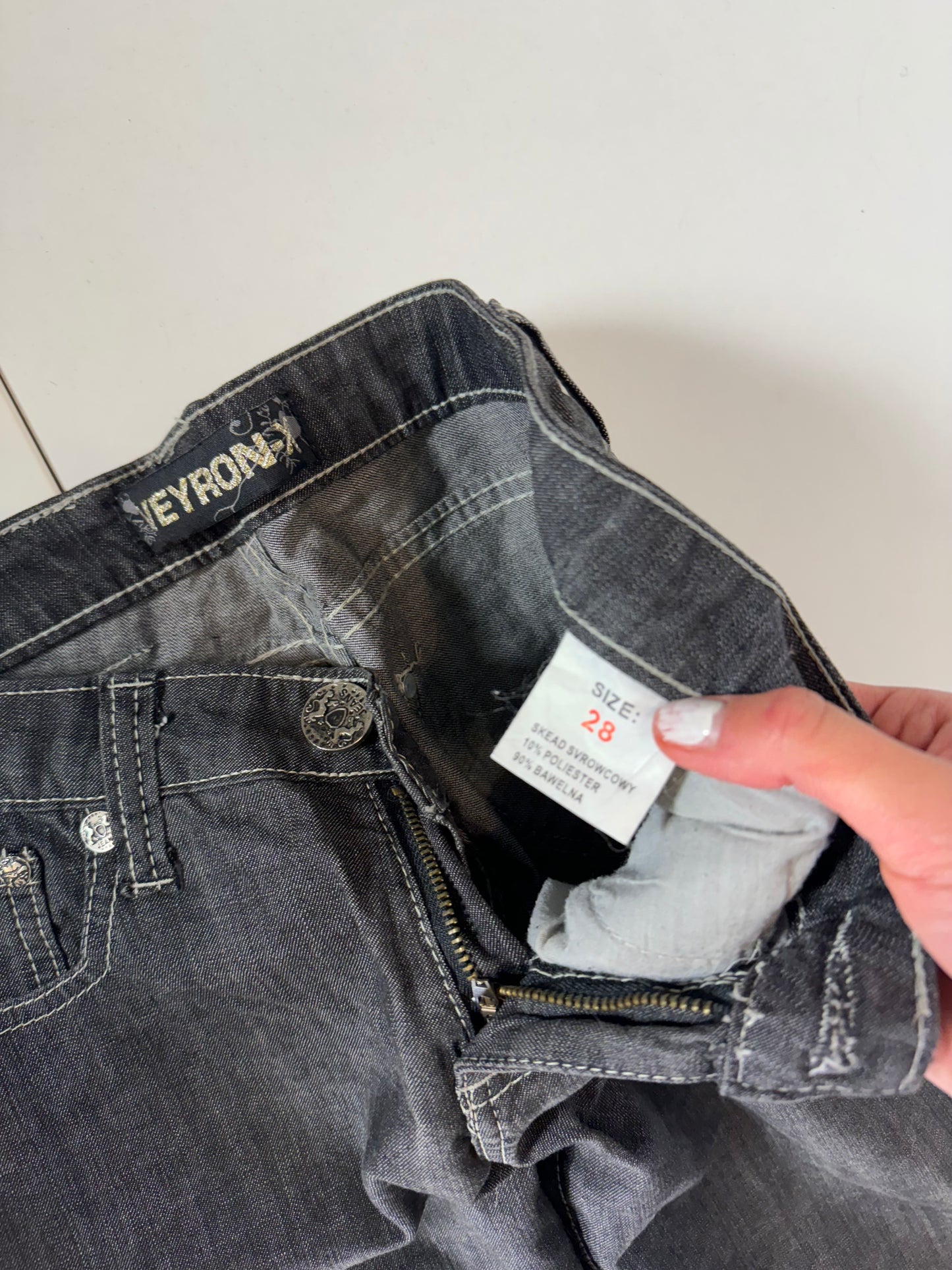Lågmidjade jeans–stl: S