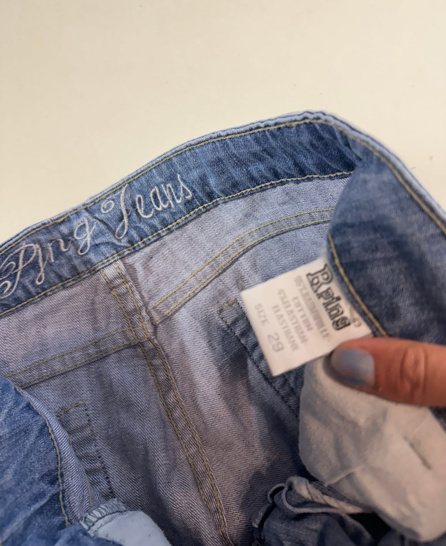 Lågmidjade jeans–stl: S
