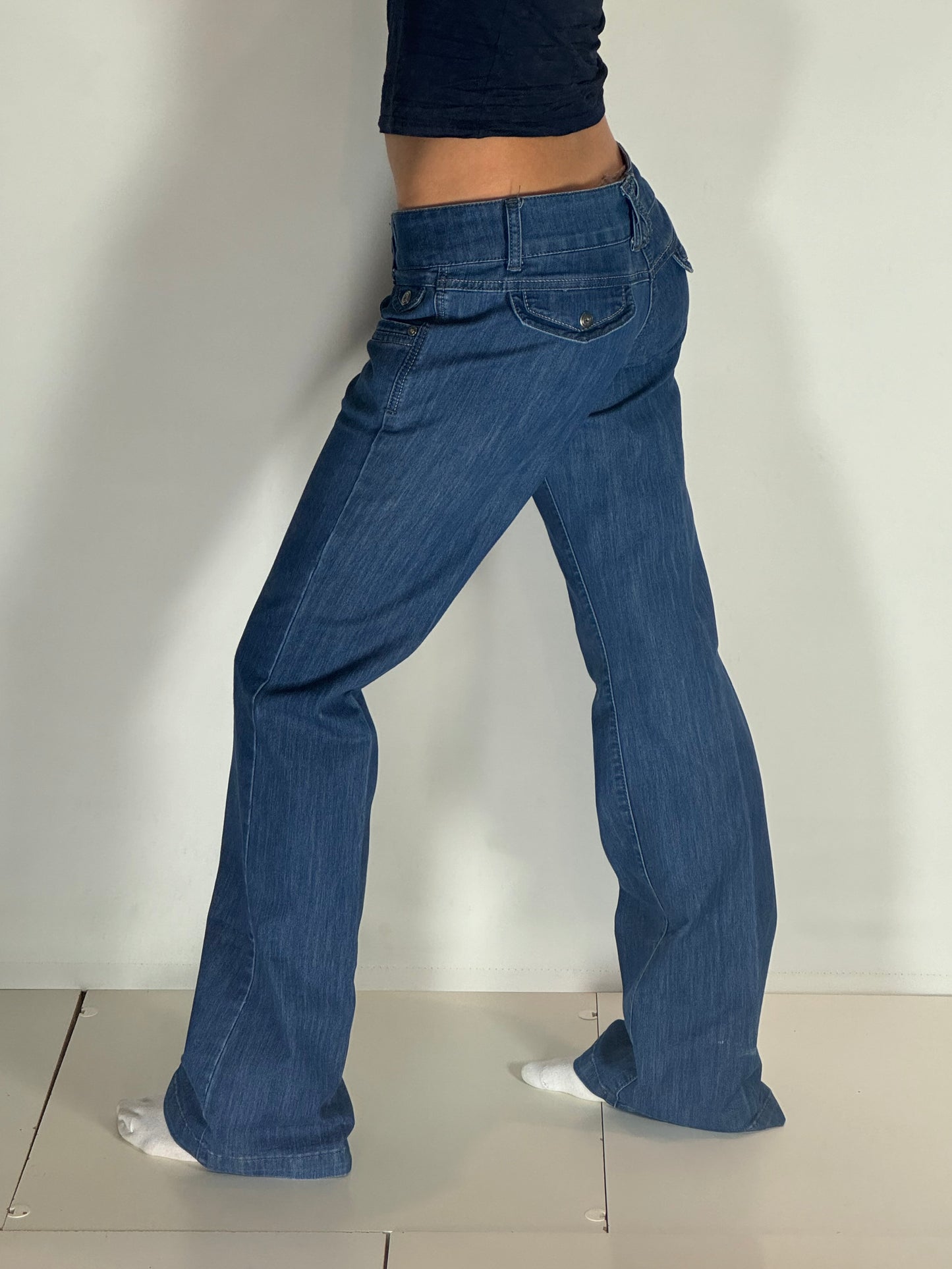 Lågmidjade jeans–stl: S