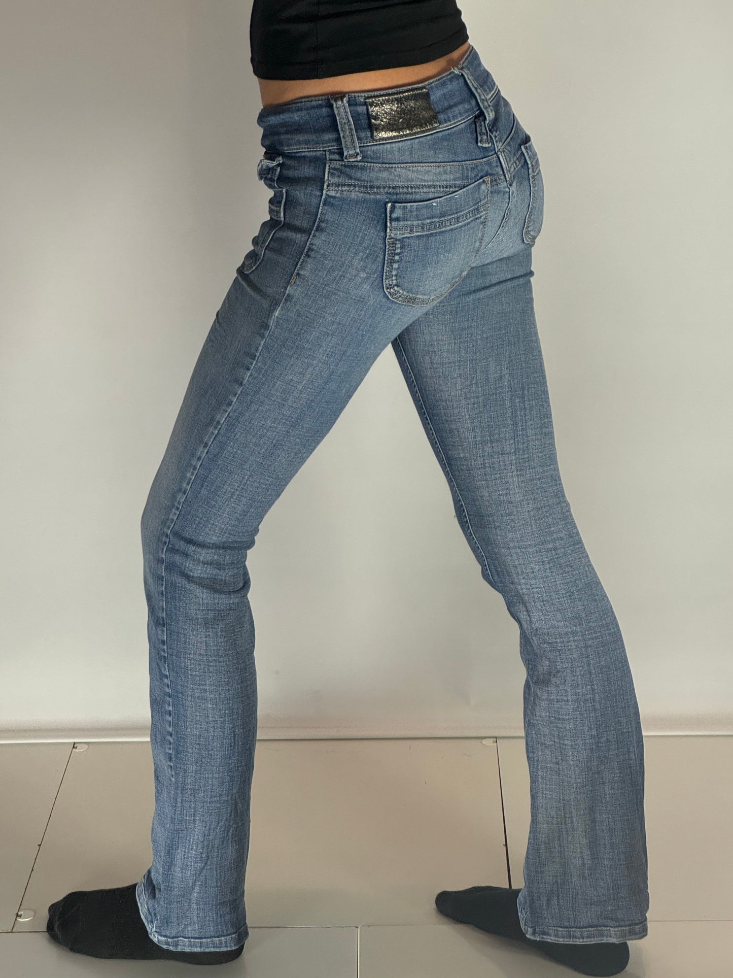 Lågmidjade jeans–stl: XS