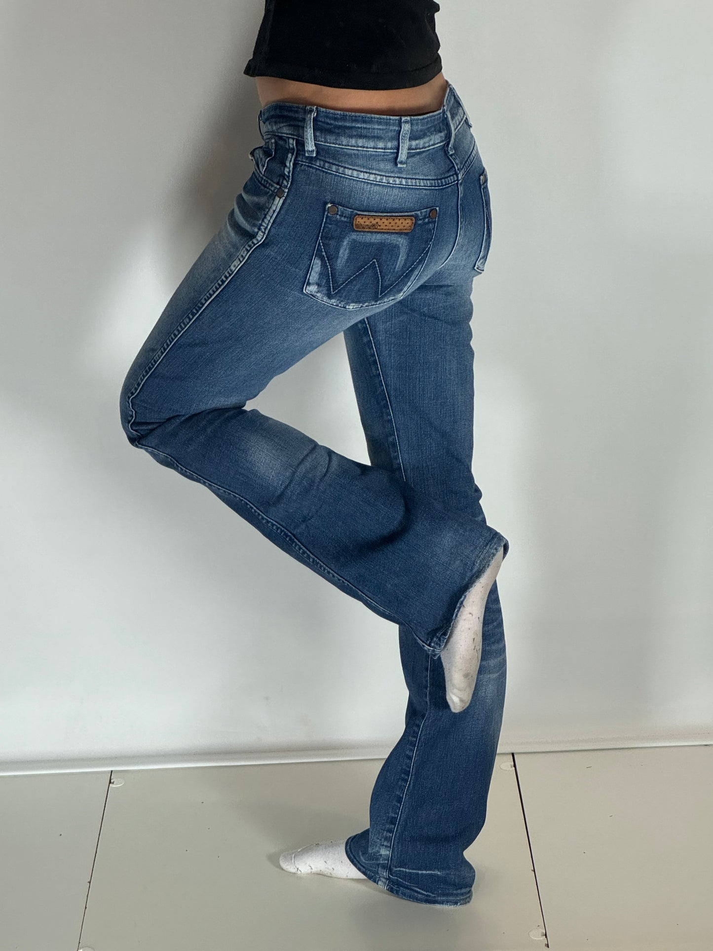 Lågmidjade jeans–stl: S