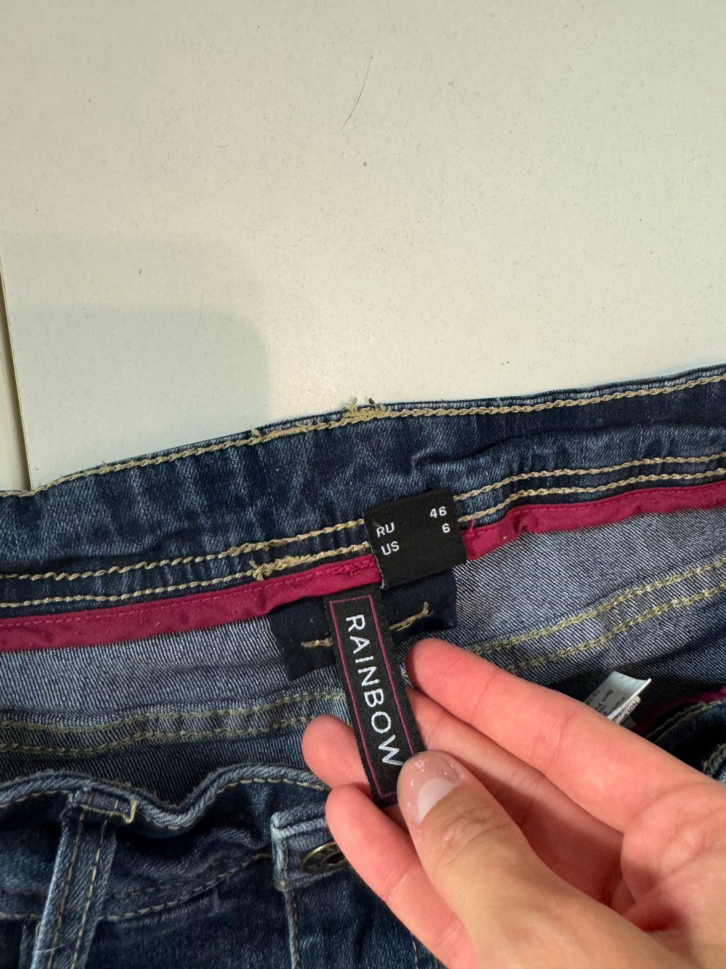 Lågmidjade jeans–stl: S