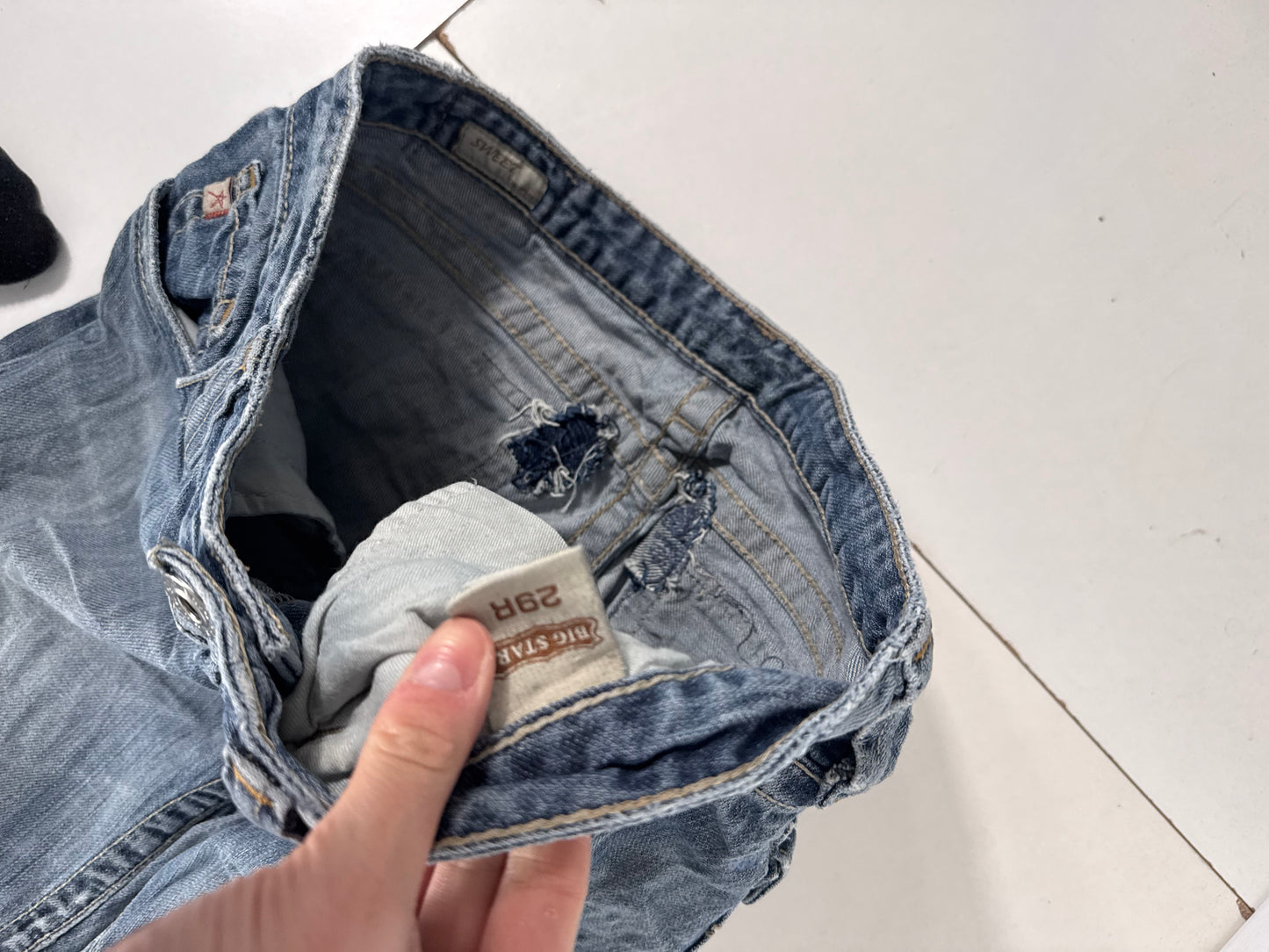 Lågmidjade jeans stl: S