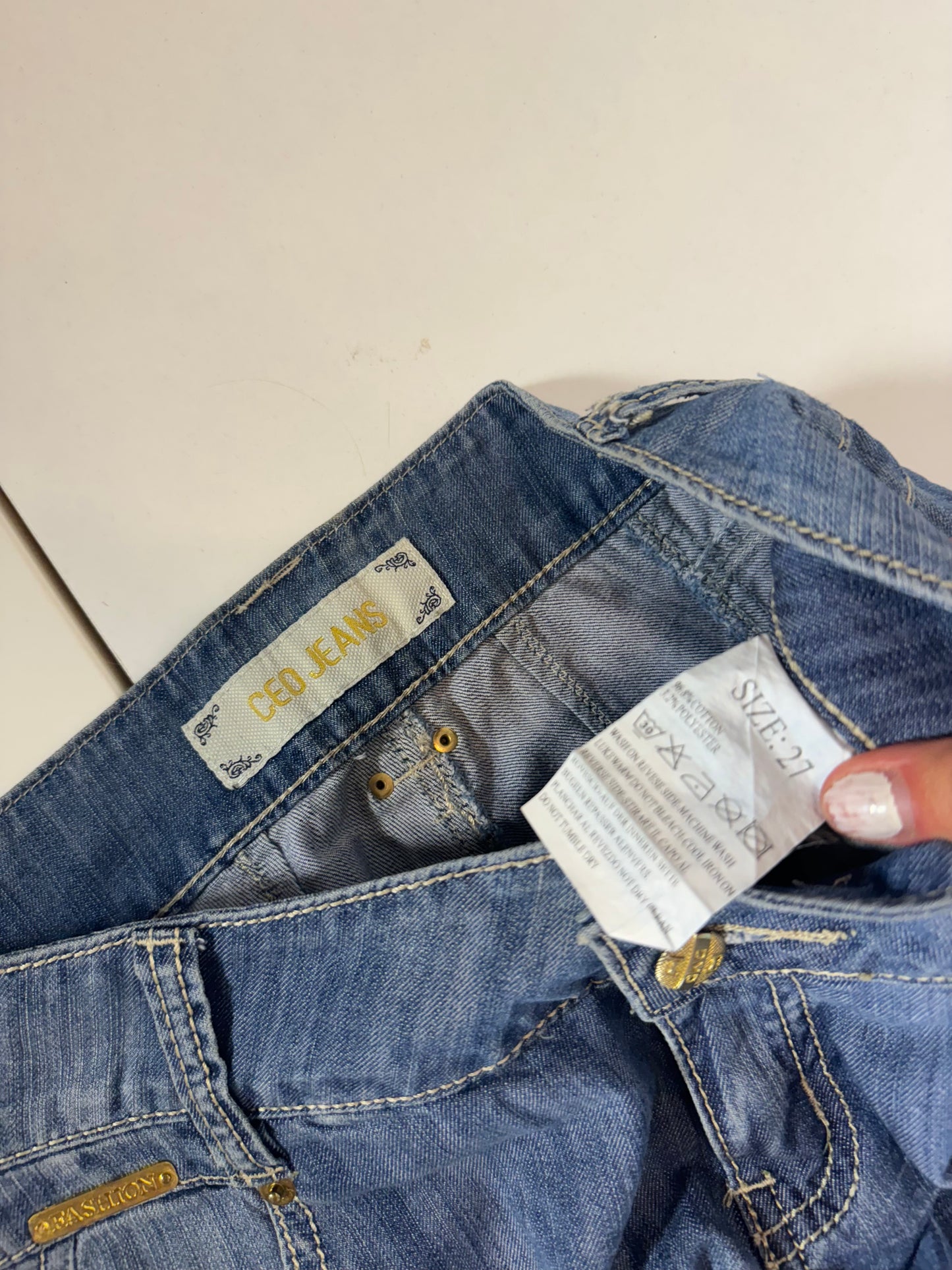 Lågmidjade jeans–stl: XS/S