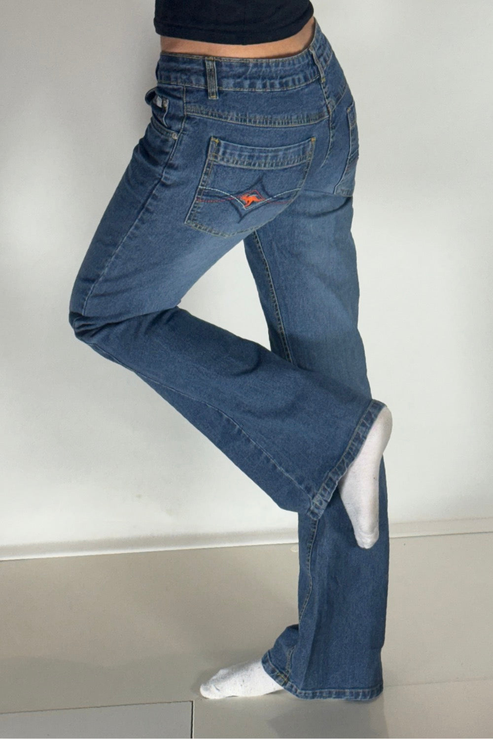 Lågmidjade jeans–stl: XS