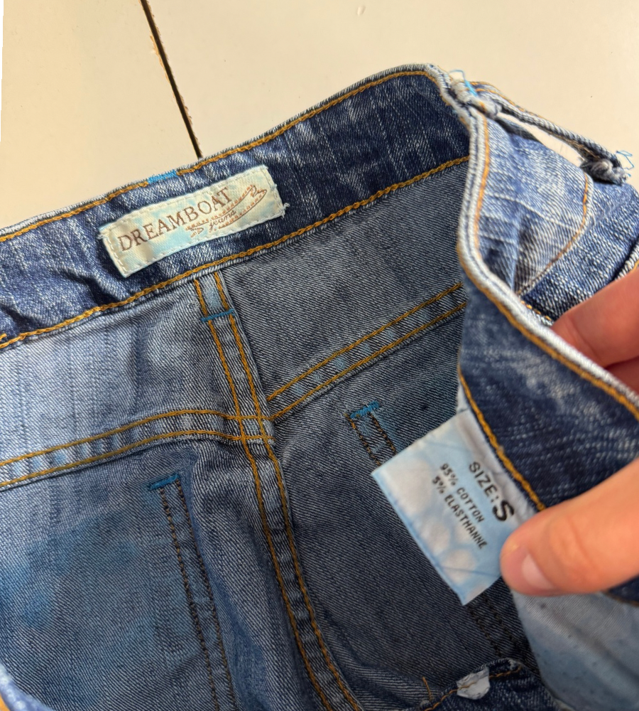 Lågmidjade jeans–stl: XS