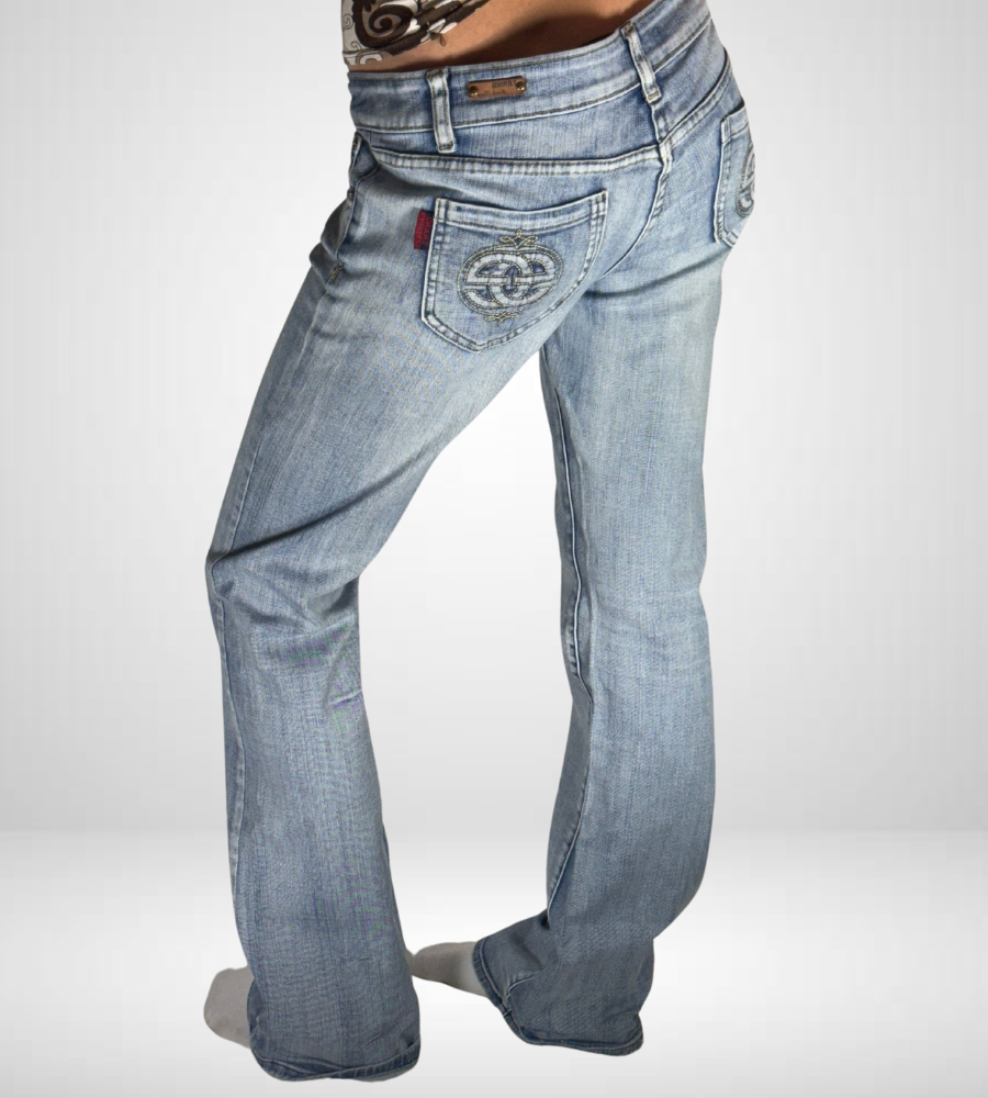 Lågmidjade jeans–stl: S
