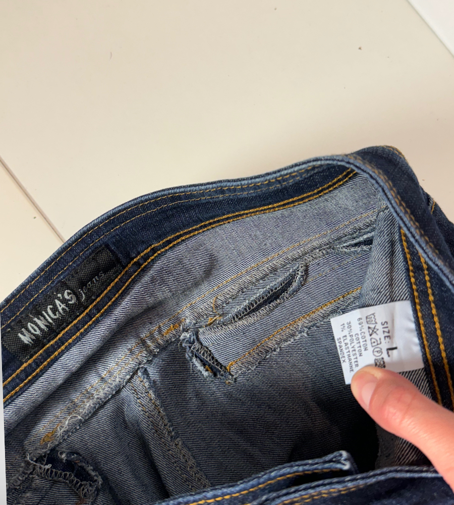 Lågmidjade jeans–stl: S/M