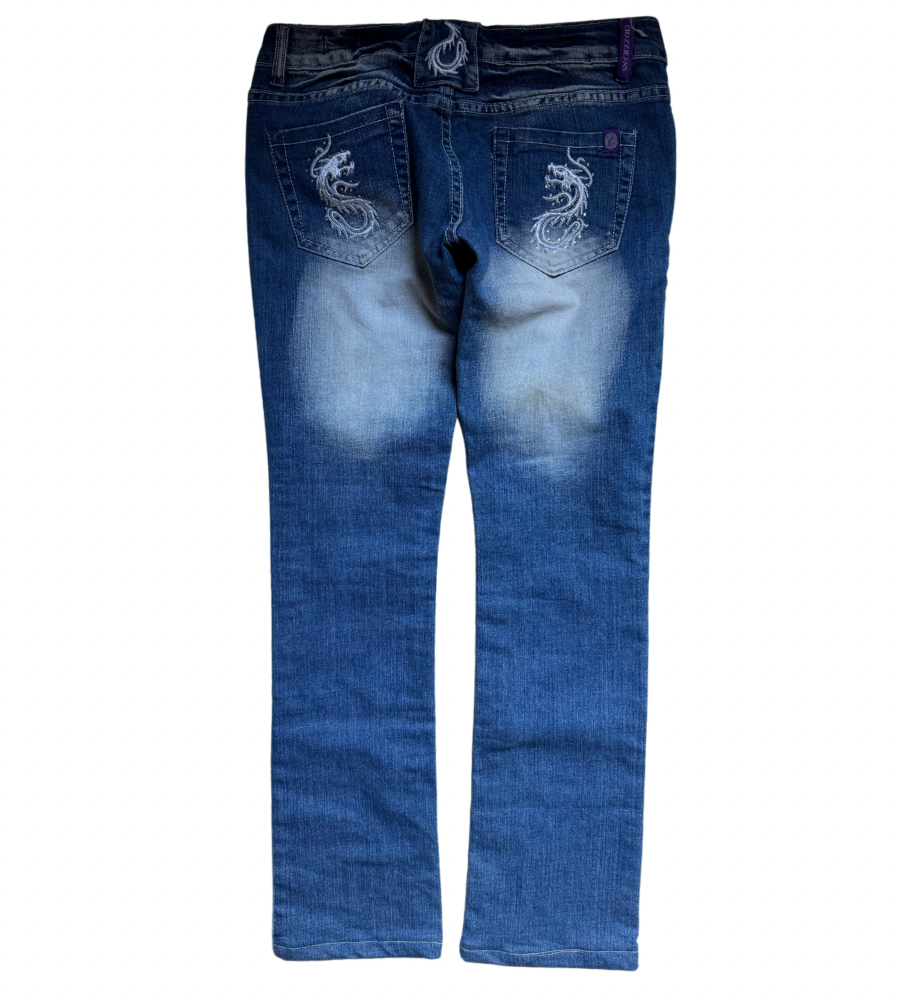 Lågmidjade jeans–stl: S