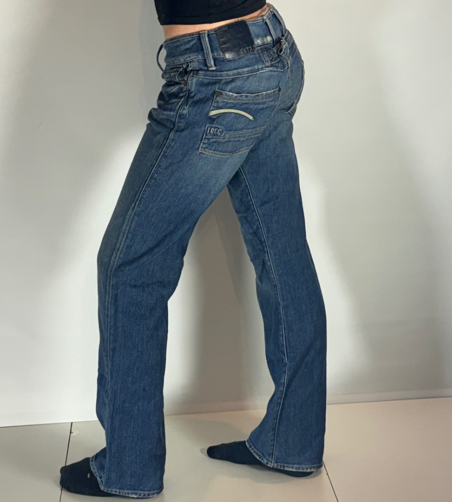 Lågmidjade jeans–stl: S