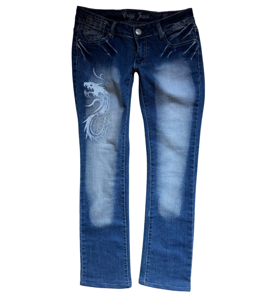 Lågmidjade jeans–stl: S