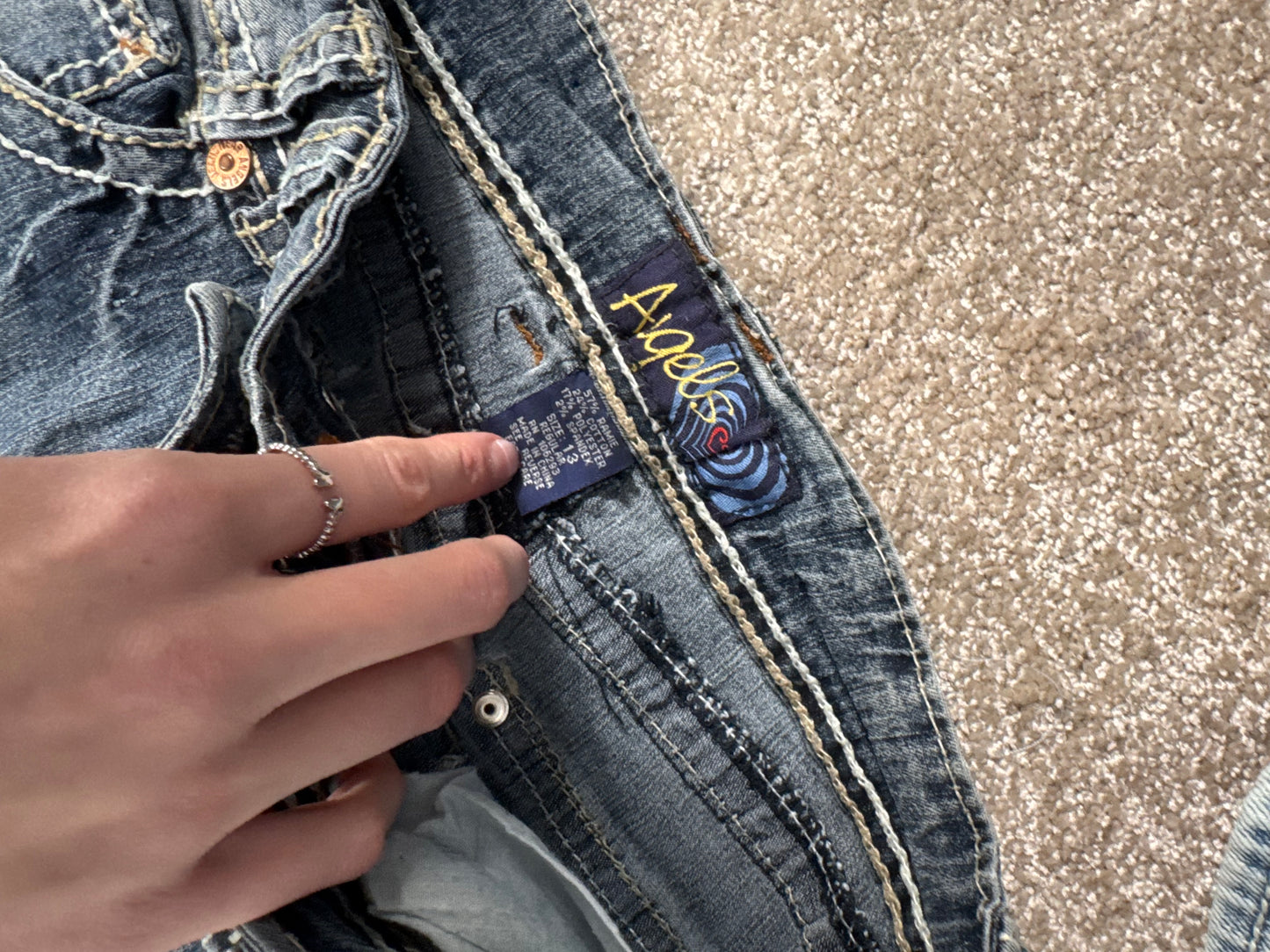 Lavtaljede jeans str: M