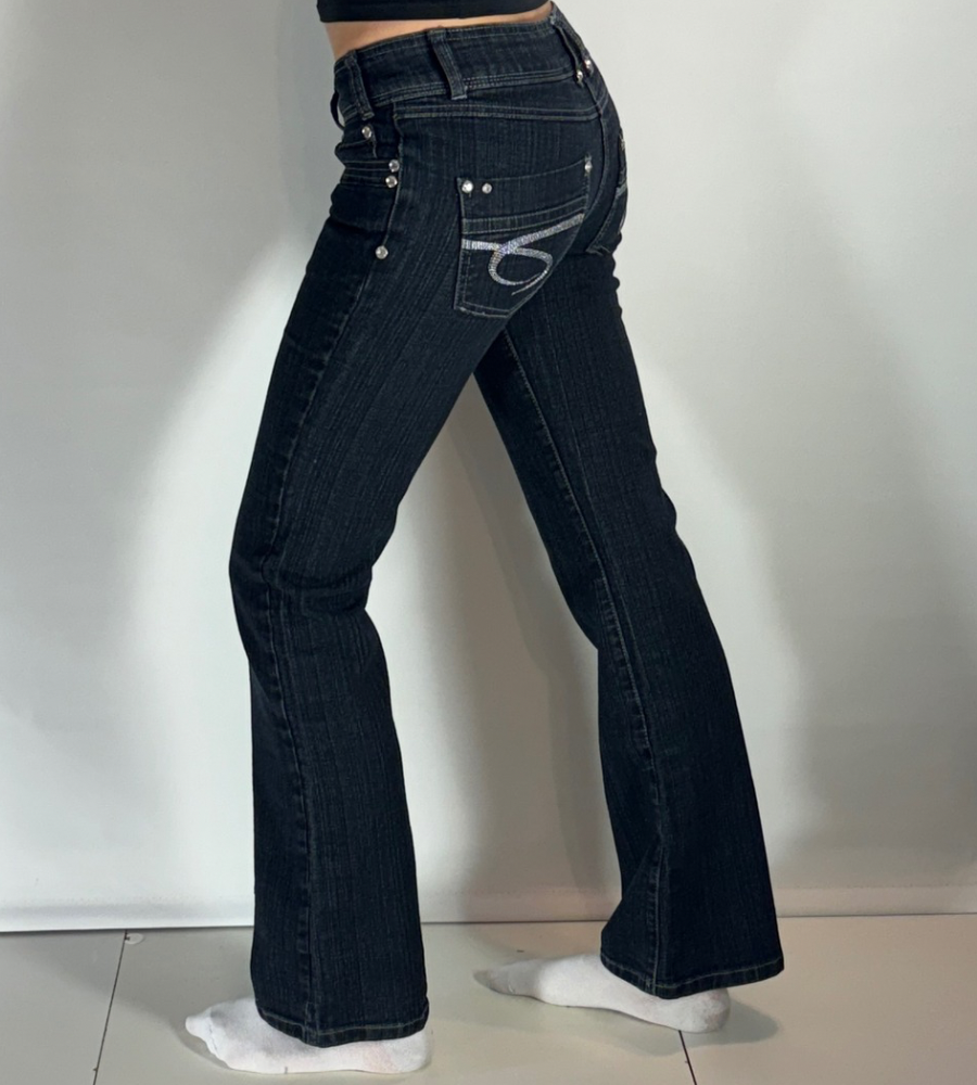 Lågmidjade jeans–stl: XS