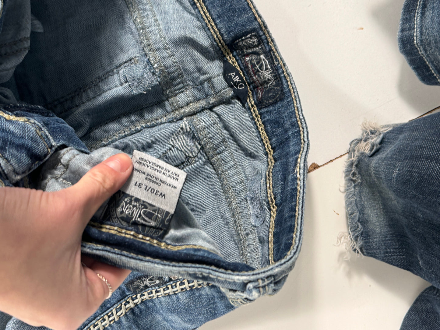 Lavtaljede jeans str: S