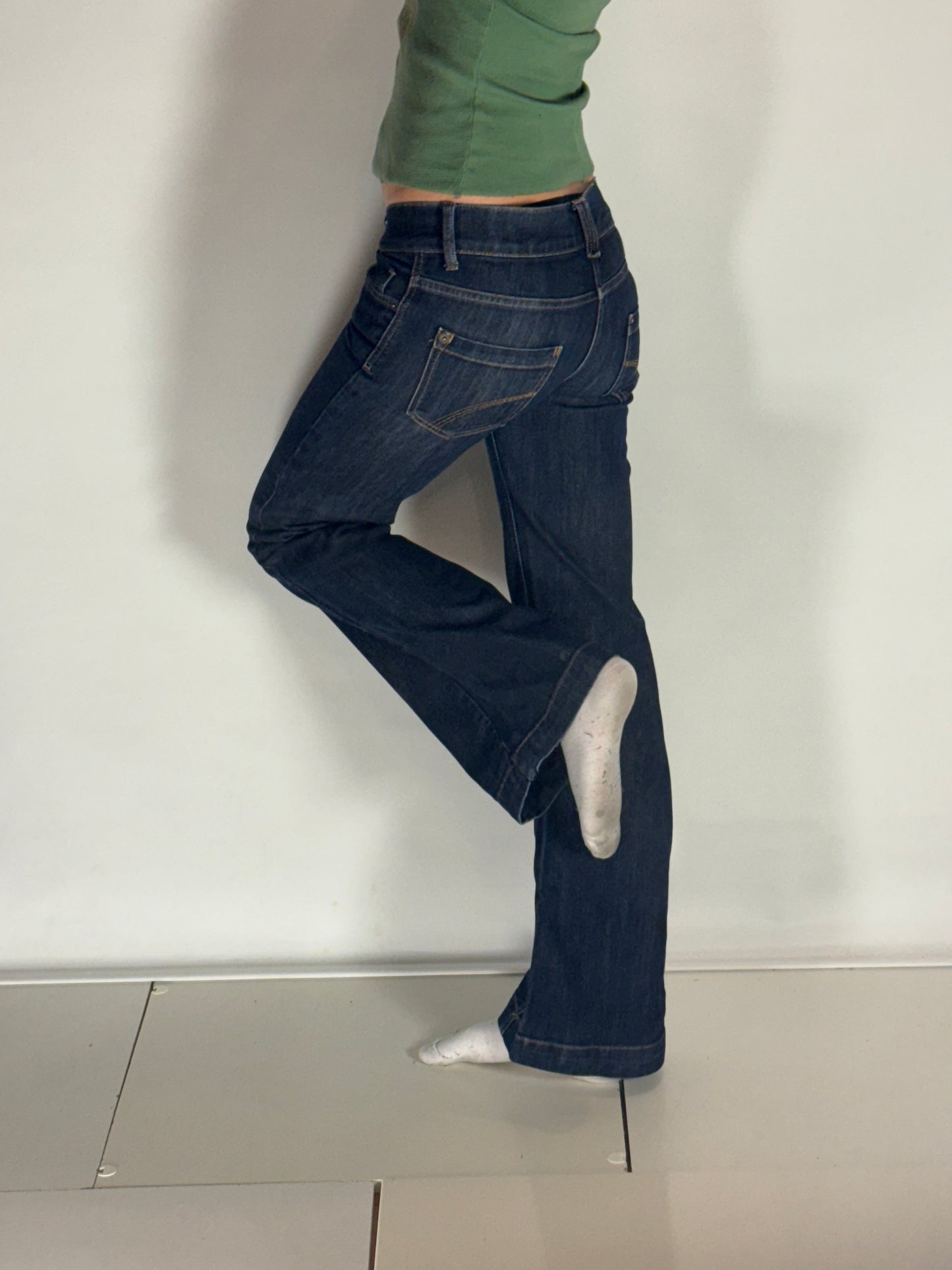 Lågmidjade jeans–stl: XS