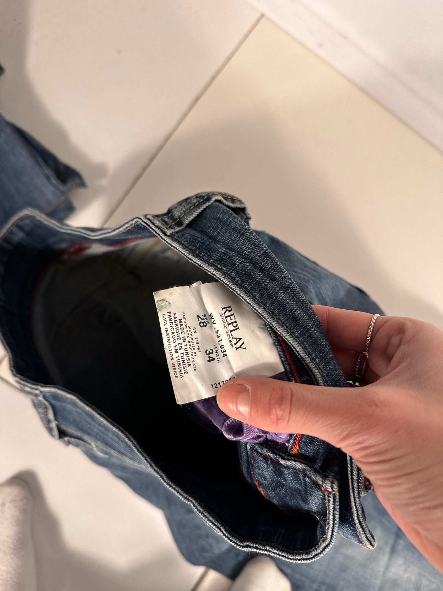 Lavtaljede jeans str: S