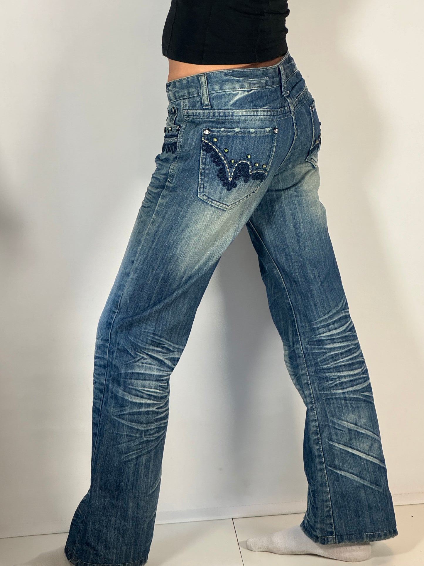 Lågmidjade jeans stl: S