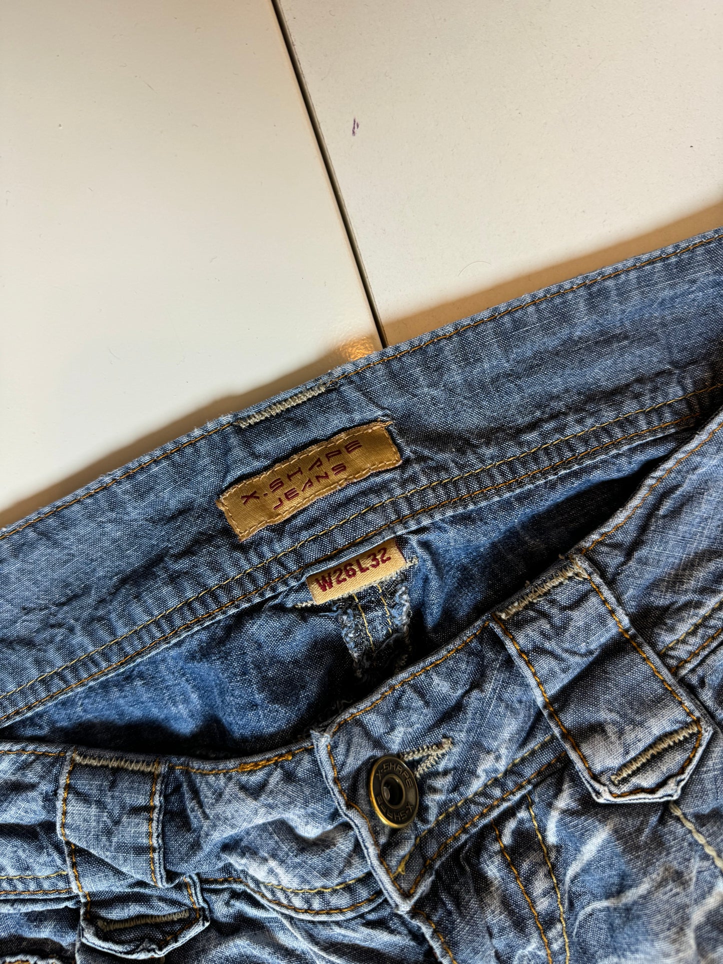Lågmidjade jeans–stl: XS