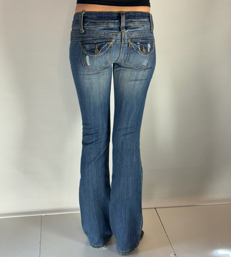 Lågmidjade jeans–stl: XS