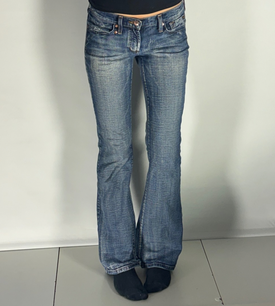 Lågmidjade jeans–stl: S