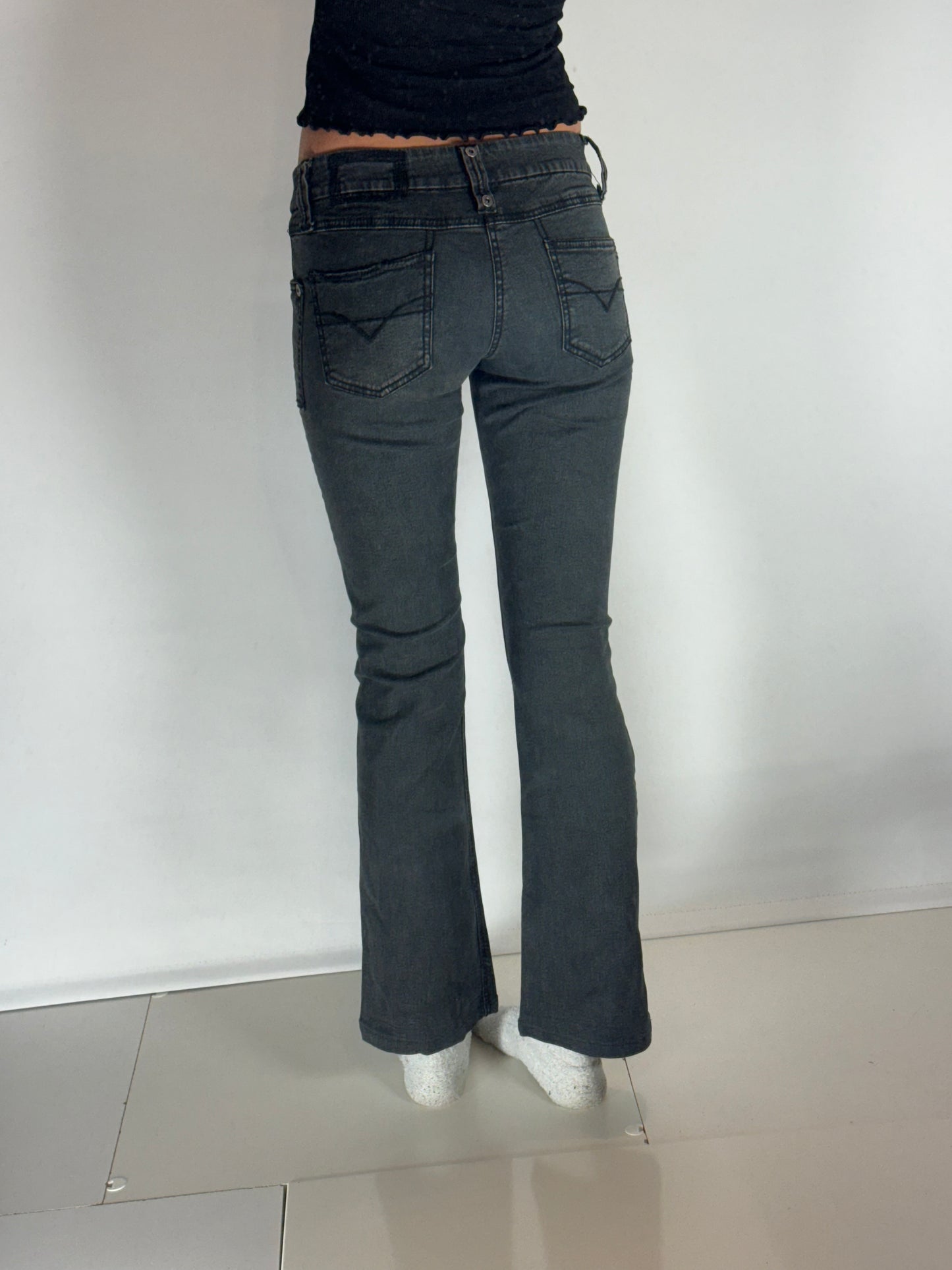 Lågmidjade jeans–stl: XXS/XS