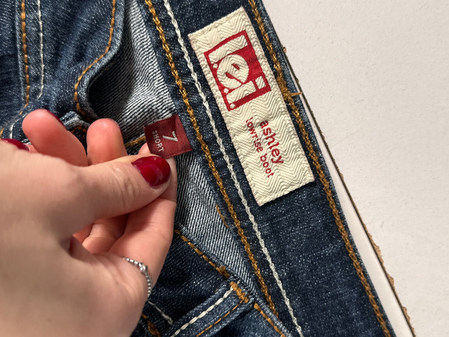 Lavtaljede jeans str: S