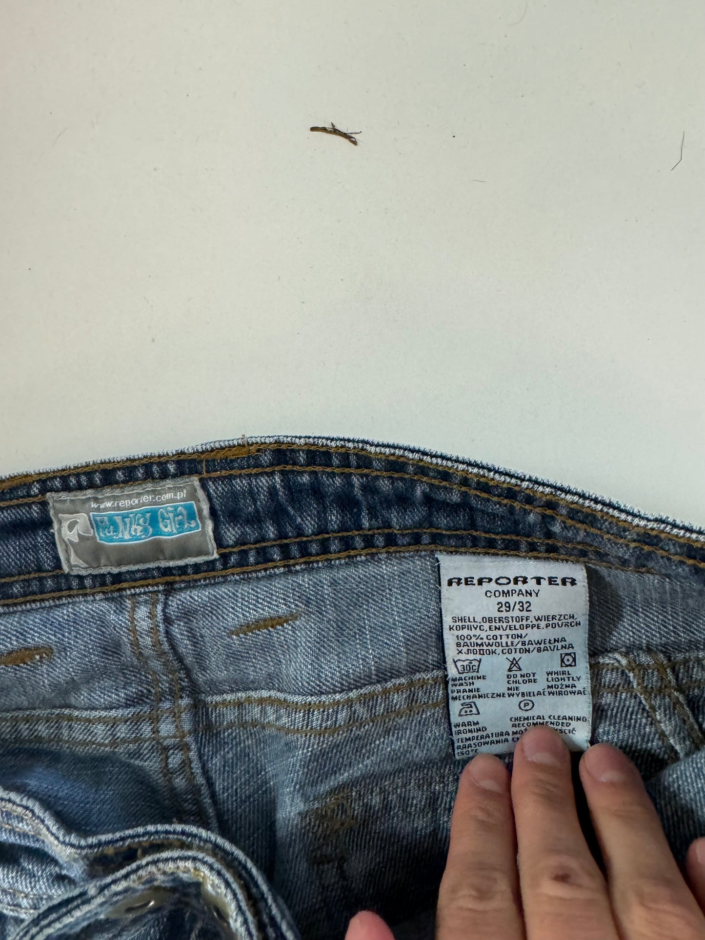 Lågmidjade jeans–stl: S