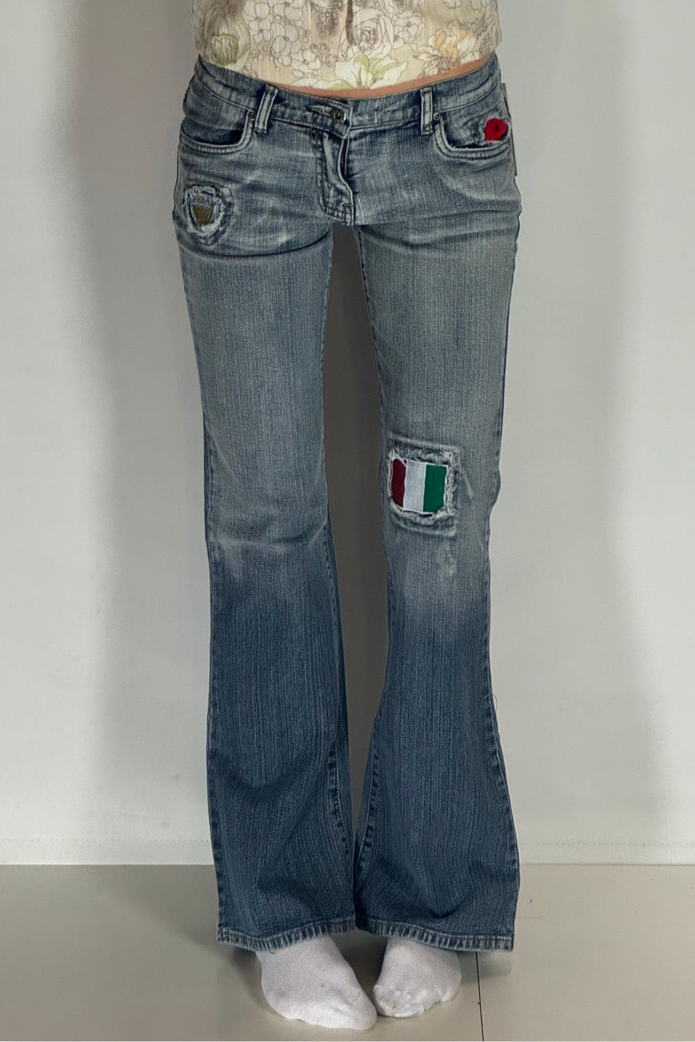 Lågmidjade jeans–stl: XS