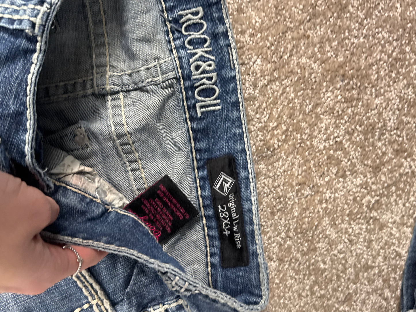 Lavtaljede jeans str: S