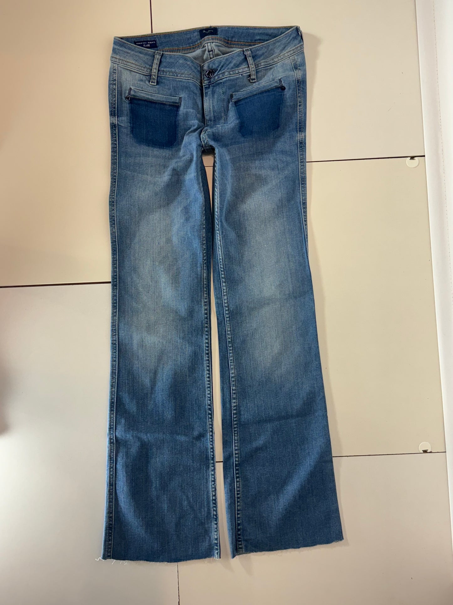 Lågmidjade jeans–stl: S