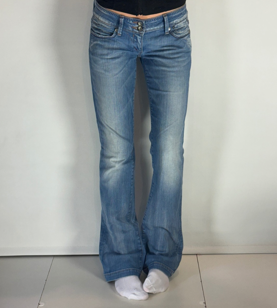 Lågmidjade jeans–stl: S