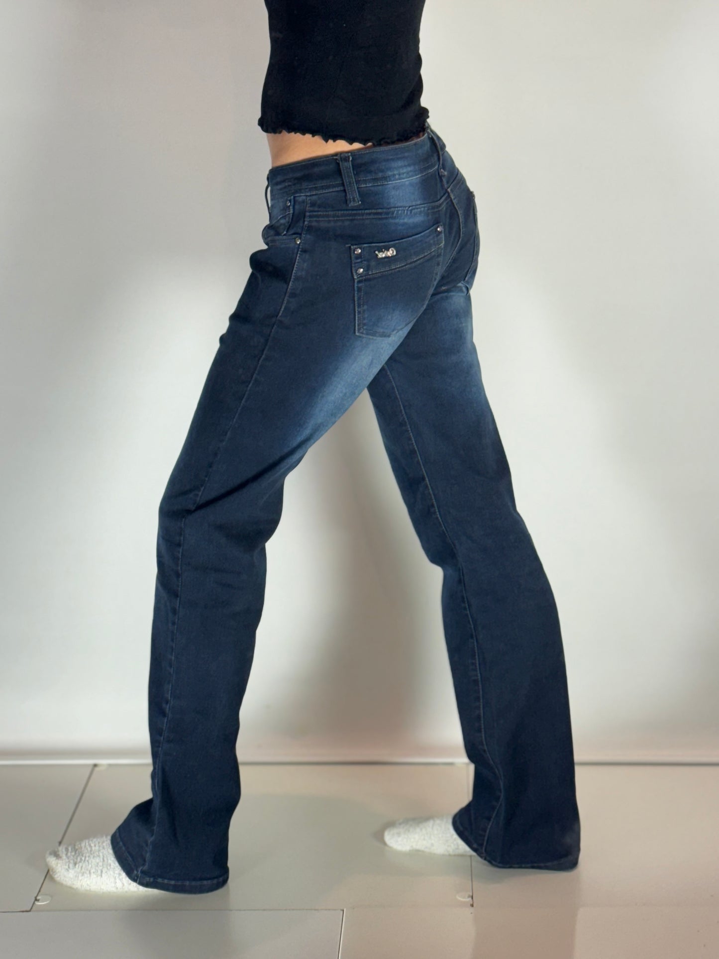 Lågmidjade jeans–stl: M