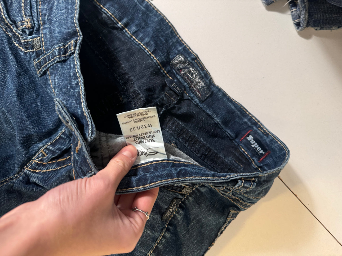 Lavtaljede jeans str: M