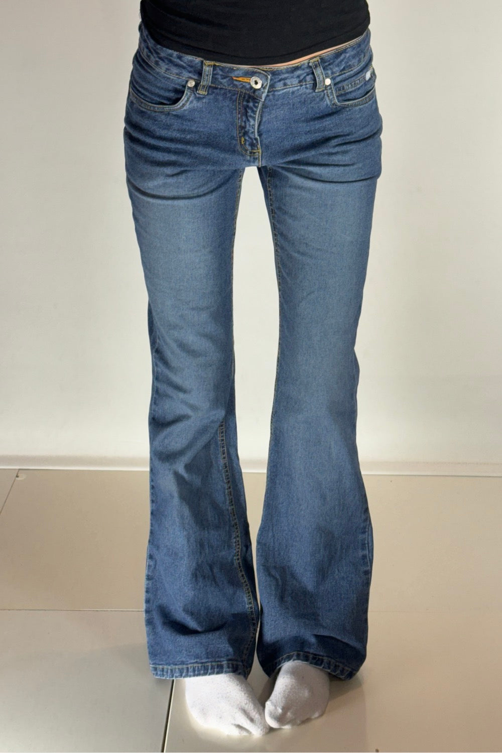 Lågmidjade jeans–stl: XS