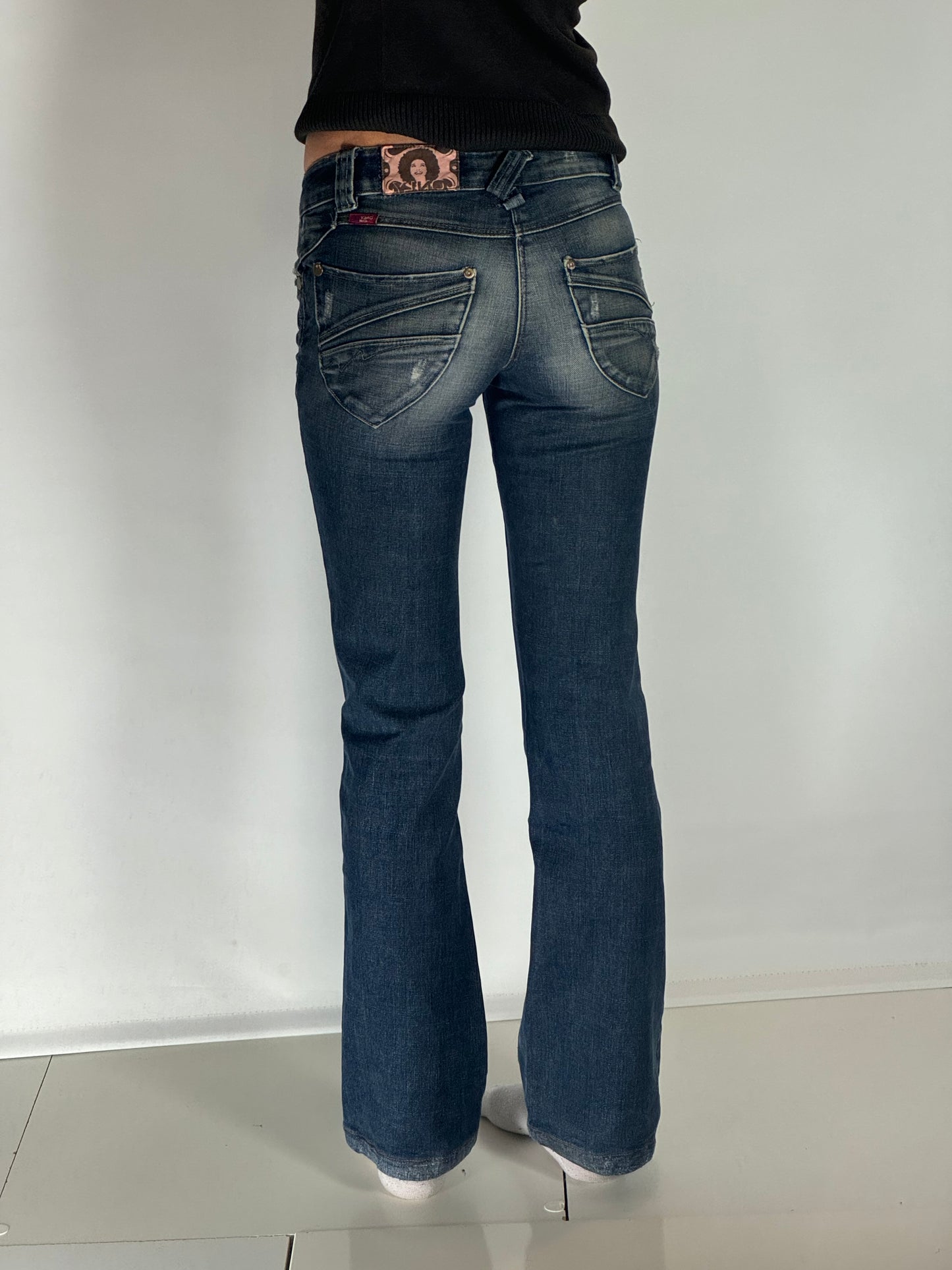 Lågmidjade jeans–stl: XS