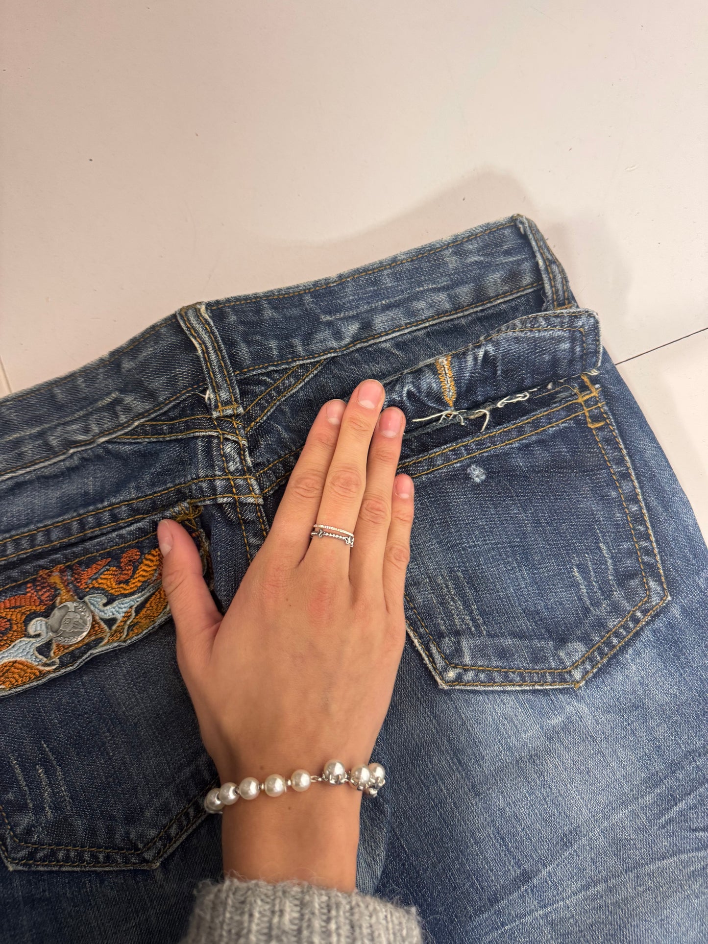 Lågmidjade jeans stl: XXS