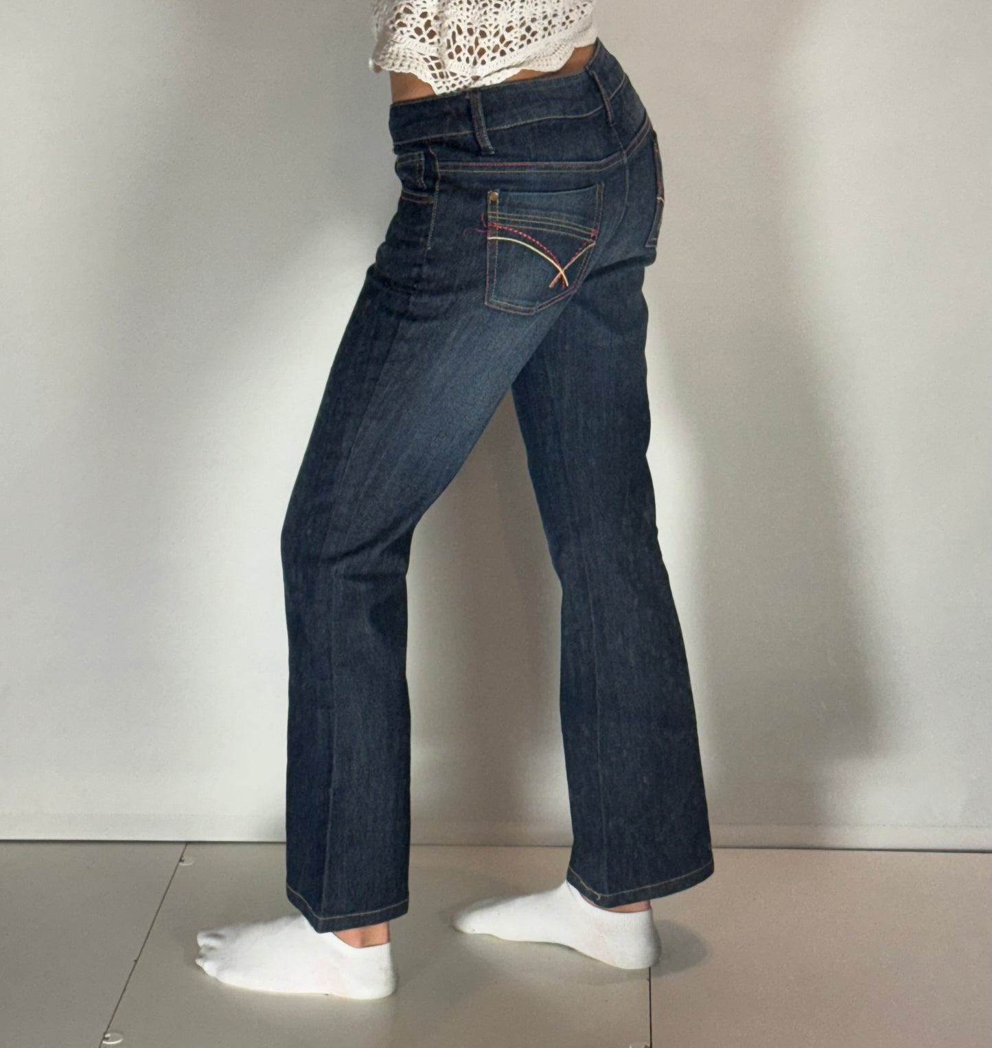 Lågmidjade jeans–stl: XS/S