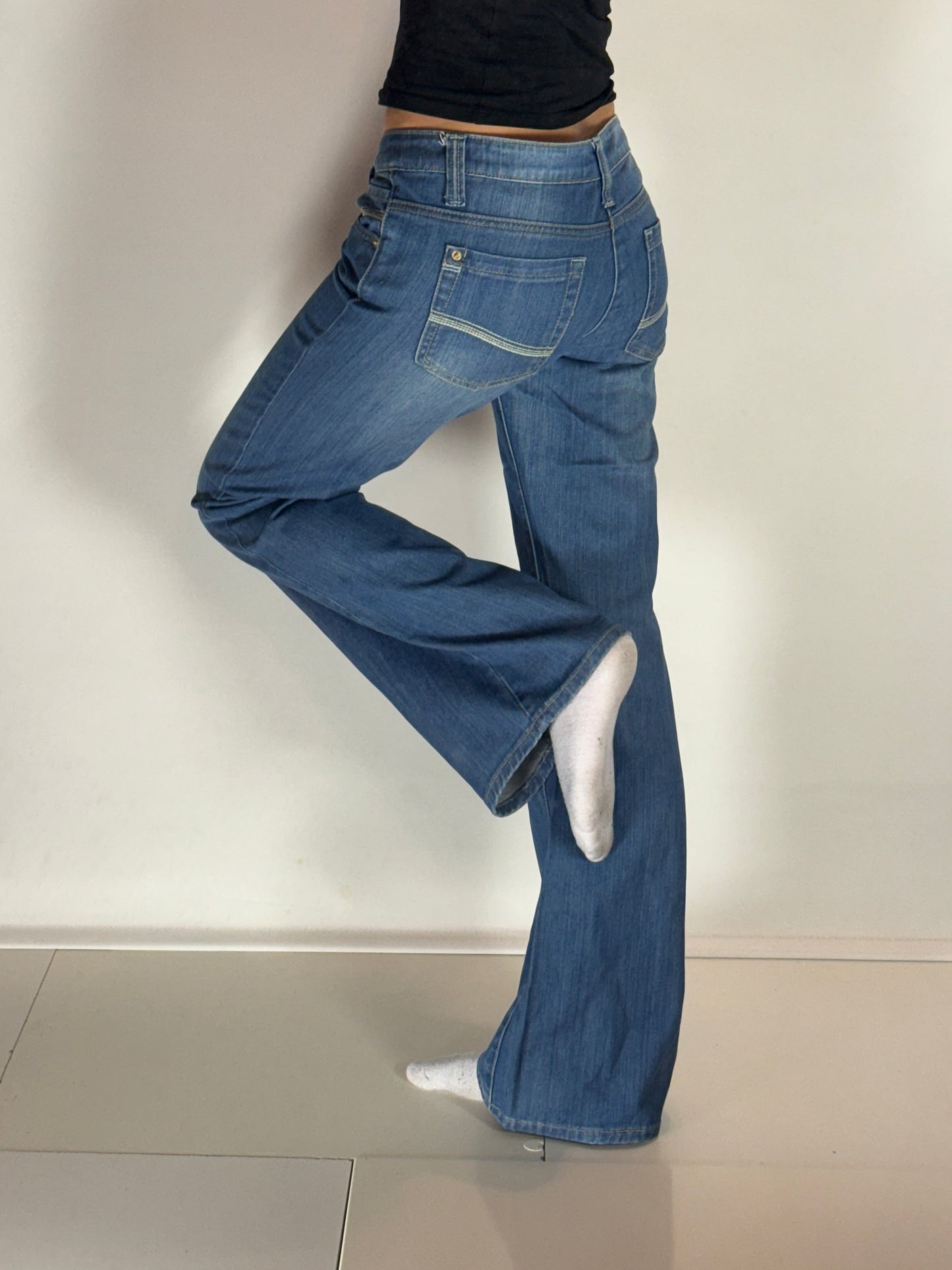 Lågmidjade jeans–stl: XS