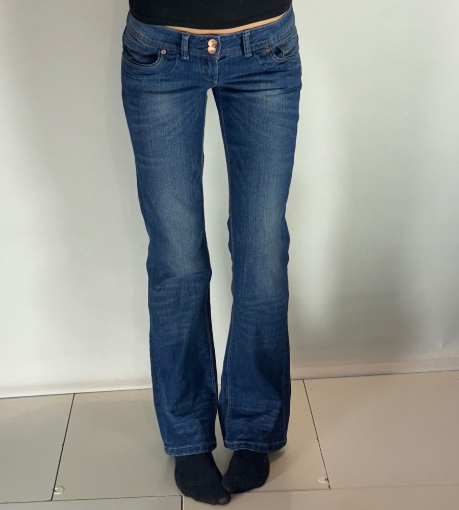 Lågmidjade jeans–stl: S