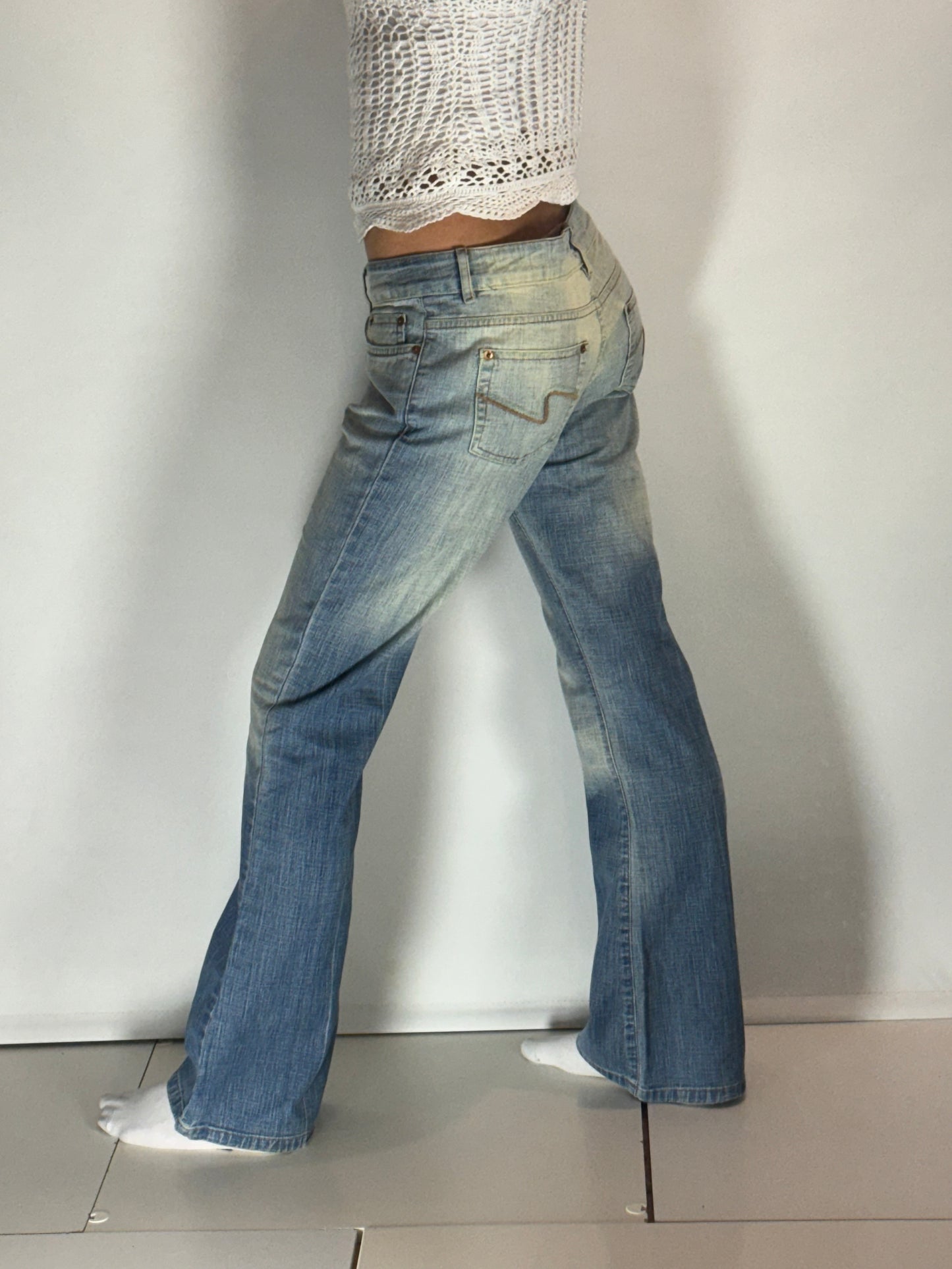 Lågmidjade jeans–stl: S/M