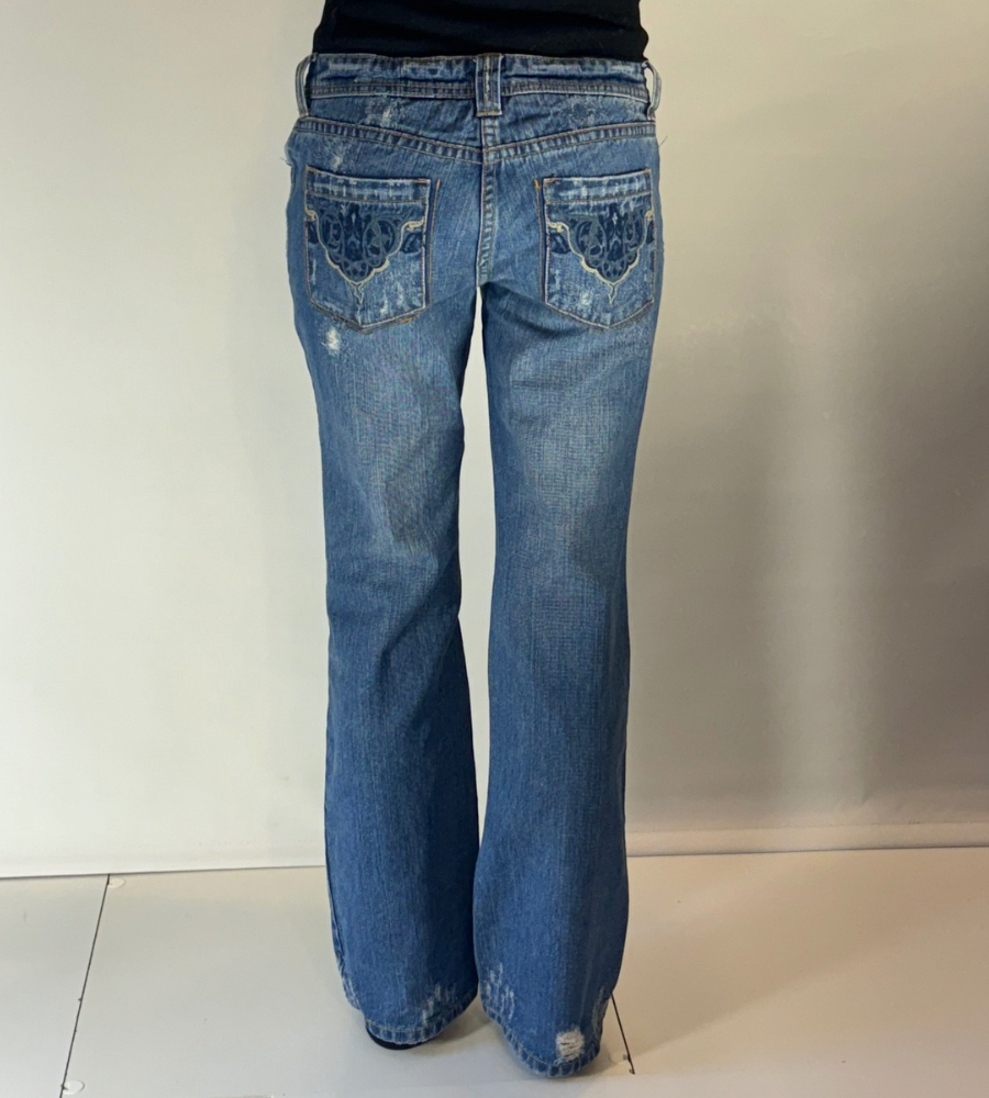 Lågmidjade jeans–stl: S
