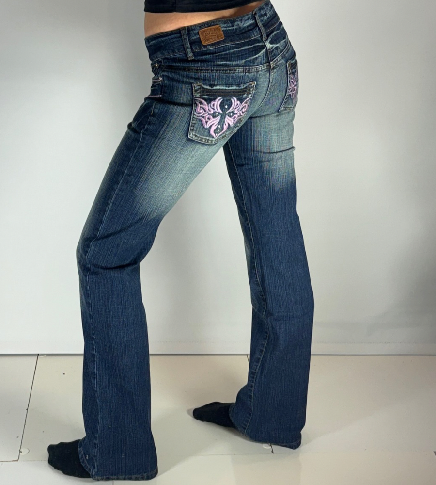 Lågmidjade jeans–stl: XS