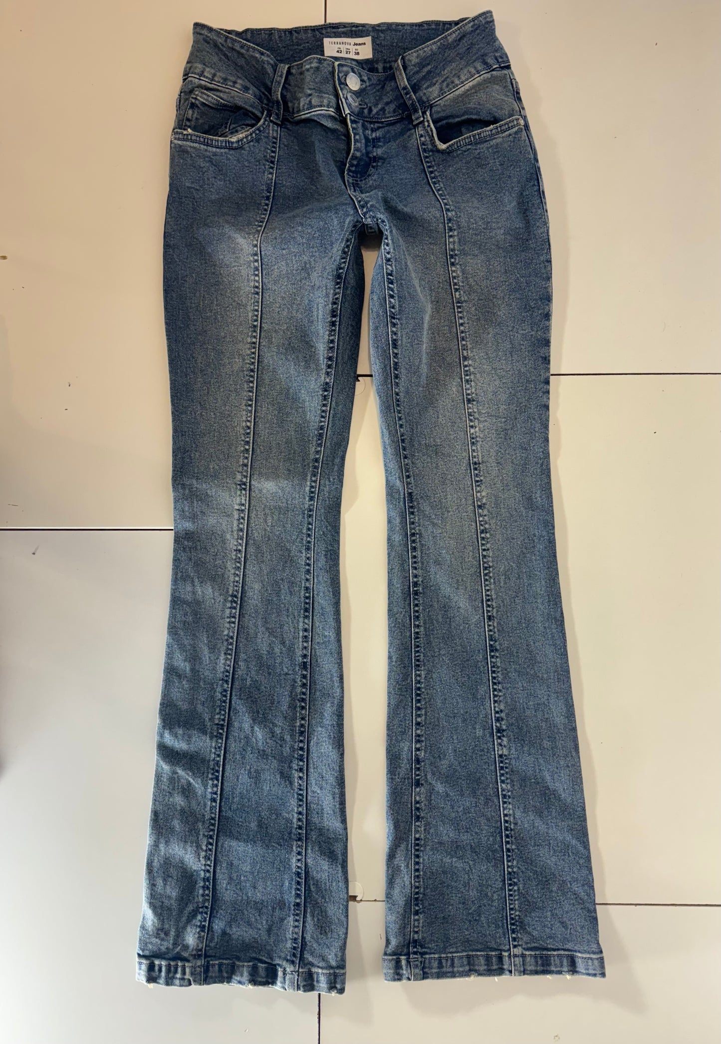 Lågmidjade jeans-stl: S