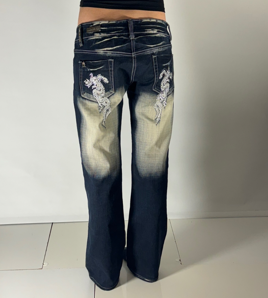 Lågmidjade jeans–stl: M