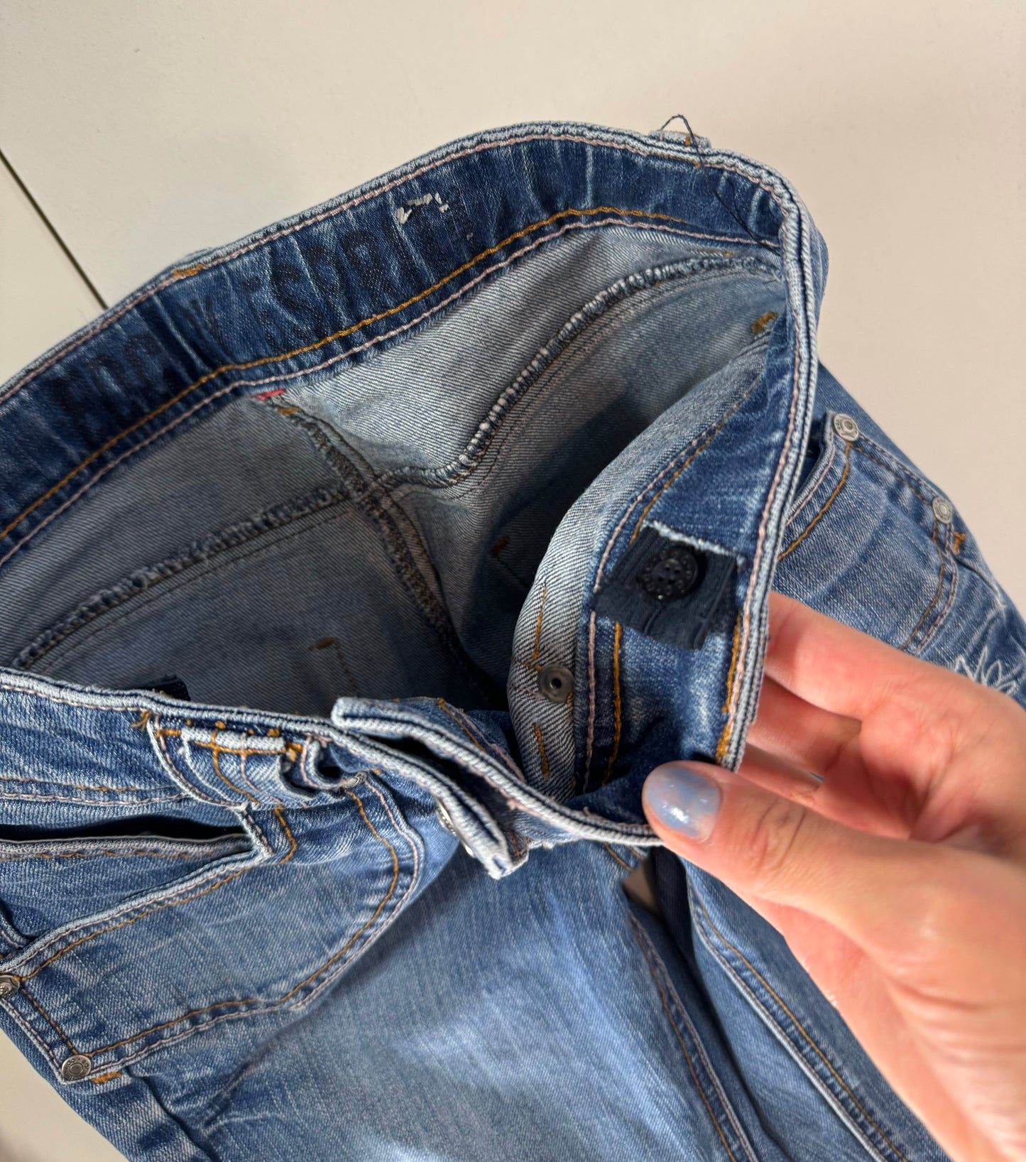 Lågmidjade jeans–stl: XXS