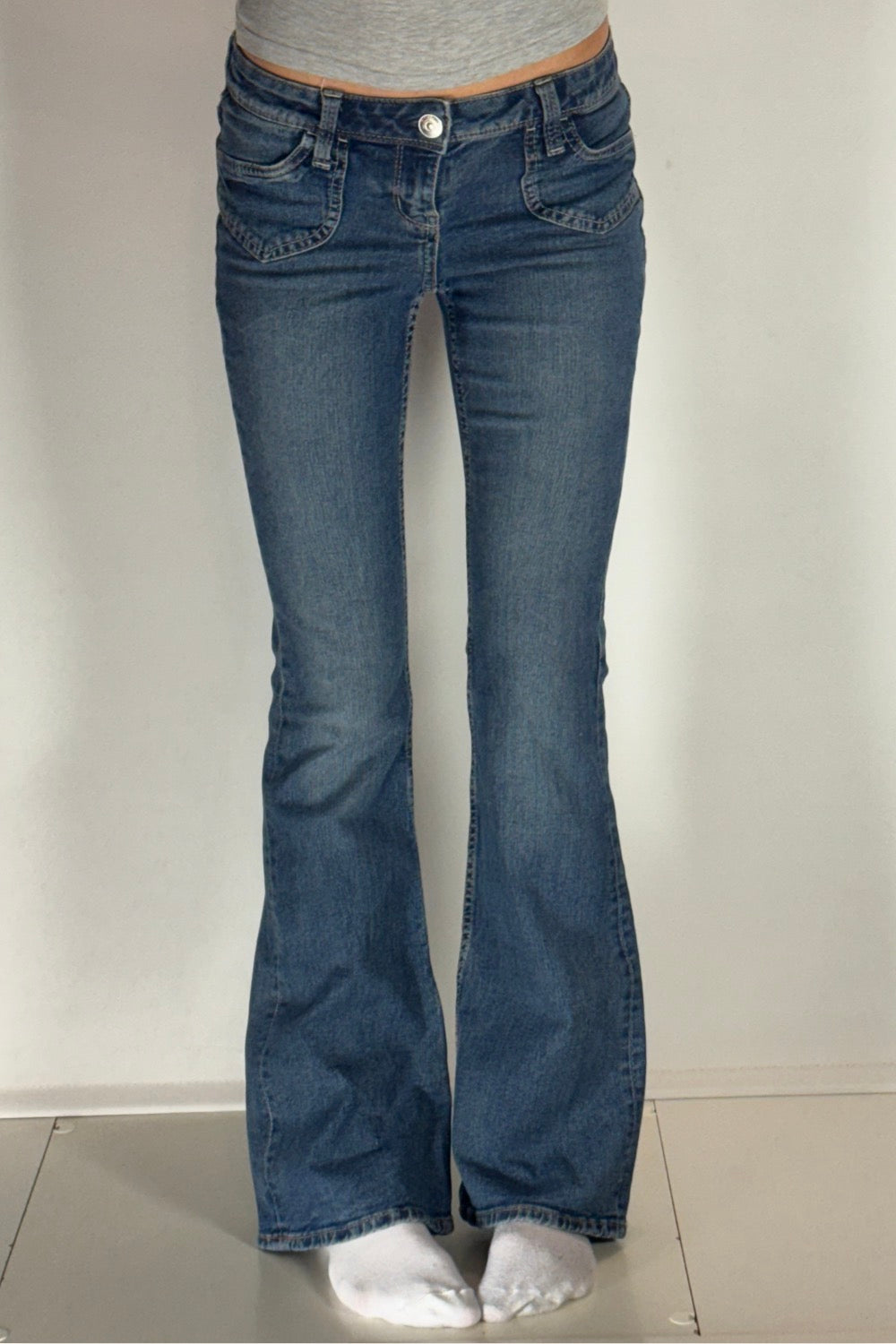 Lågmidjade jeans–stl: XS