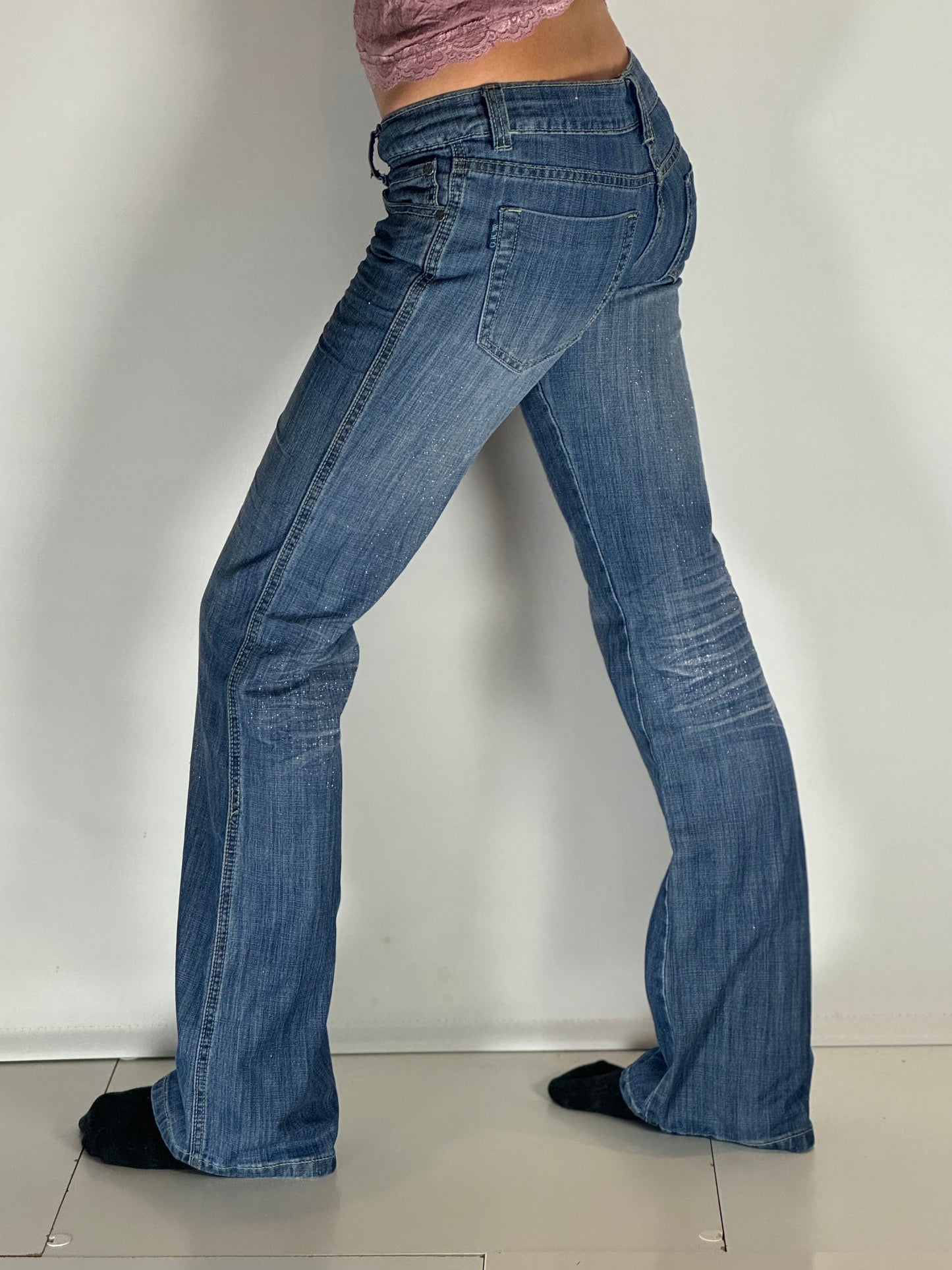 Lågmidjade jeans–stl: XS/S