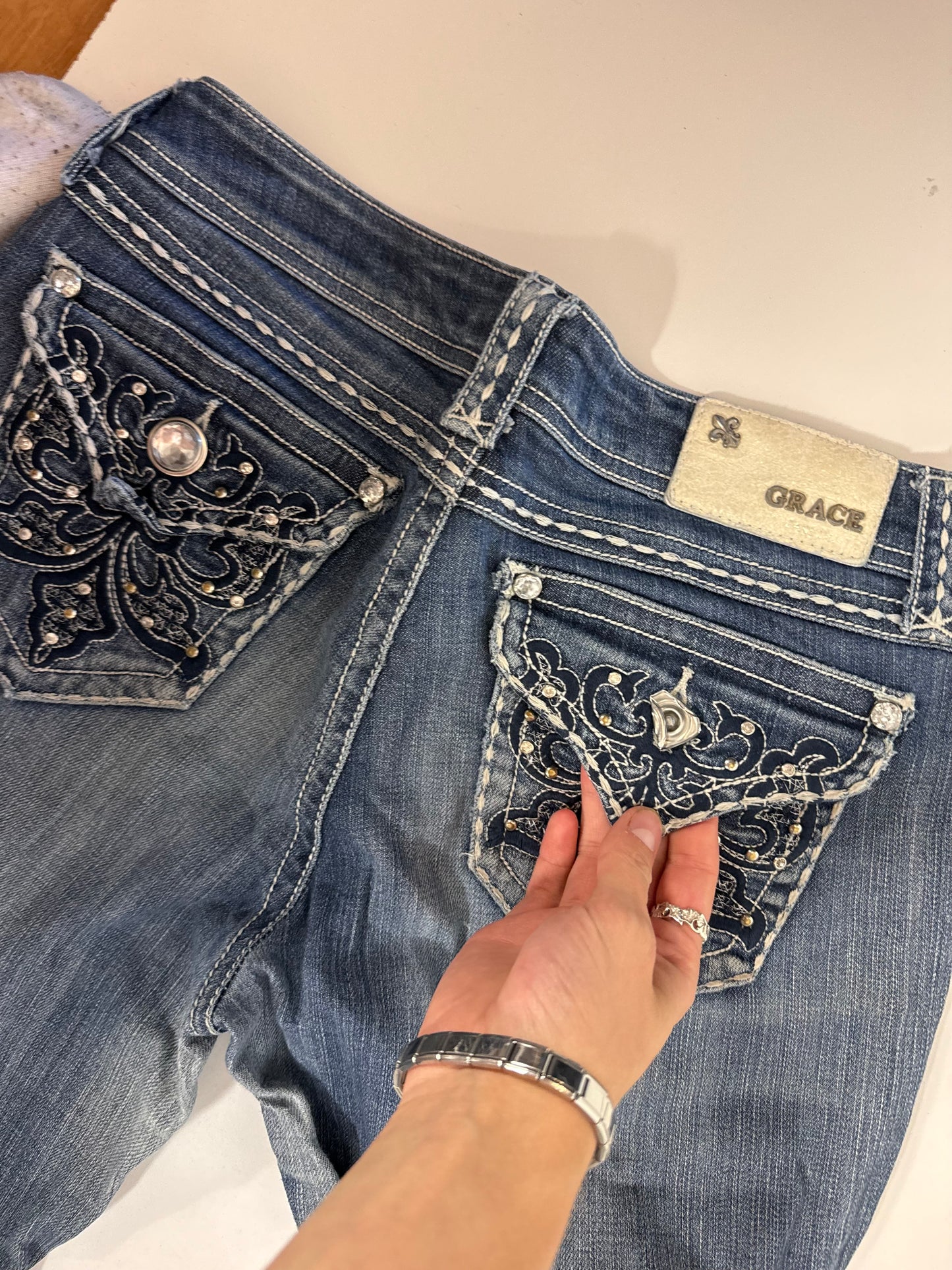 Lågmidjade jeans stl: S